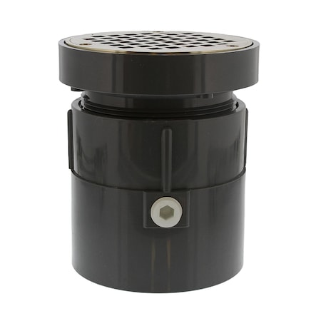 Jones Stephens 4in LevelBest Complete Pipe Fit Drain System with 3-1/2in Metal Spud and 5in Nickel Bronze Strainer D50471